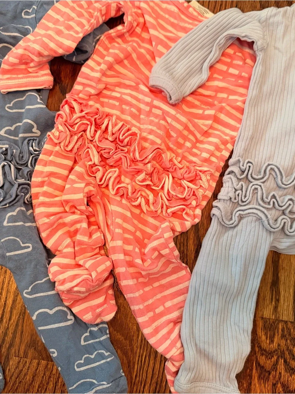 Spearmint Love Baby Girls set of 3 onesies -  0-3 months old